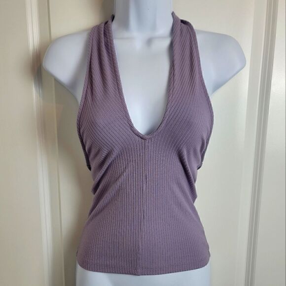 URBAN OUTFITTERS Ribed Halter Top - Picture 1 of 6